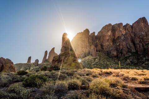 Early morning hike near Apache Junction AZ